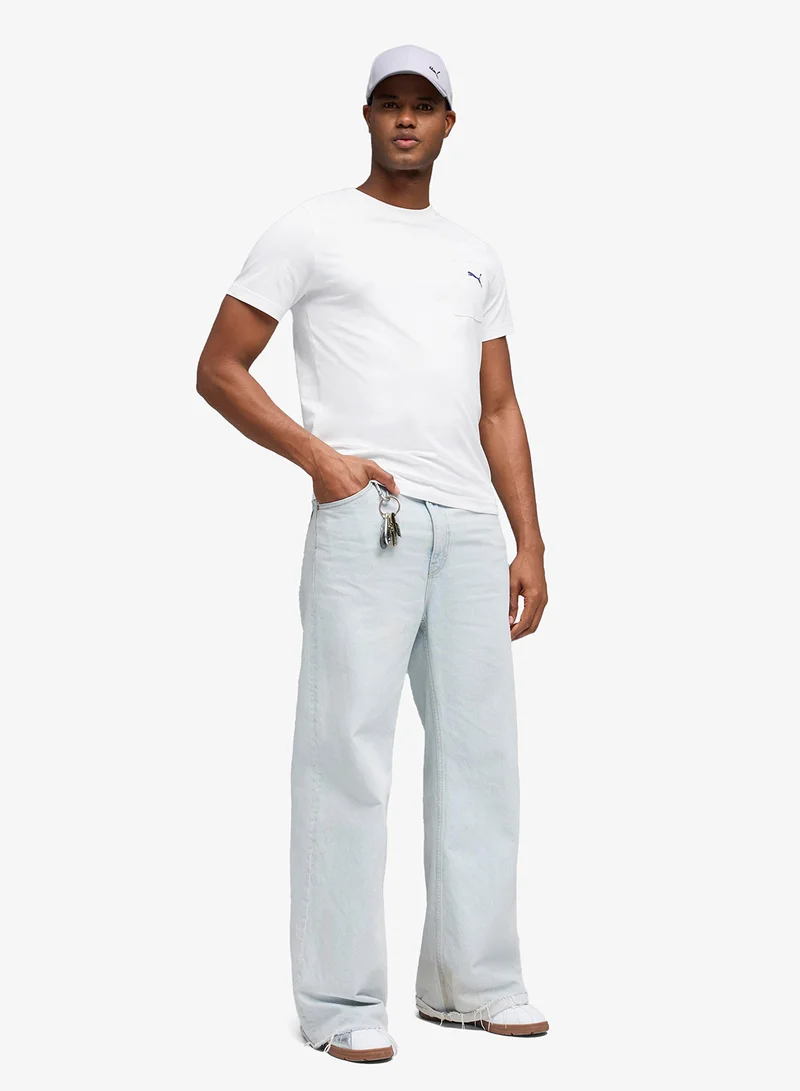 Puma PUMA White Essential Graphic Pocket T-Shirt for Men | Best Price UAE